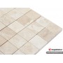 5x5cm Açık Bej Mermer Doğal Taş Fileli Mozaik -DT1572